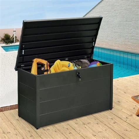 garden storage box metal|stainless steel outdoor storage boxes.